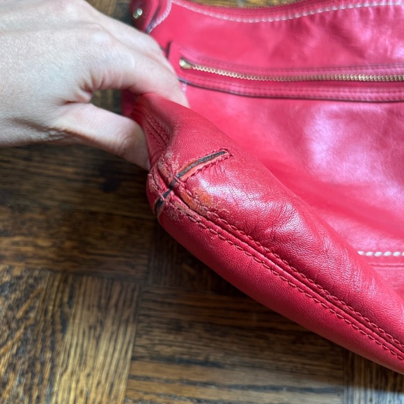 Coach Poppy Perri Hippie Rose Leather Crossbody Hobo Bag #22421 - Picture 2 of 12